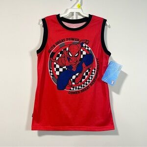 🟤2/$25 NEW Spider-Man 2-Piece Sleeveless Shirt and Shorts Pyjama Set (size L)